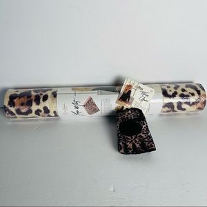Jessica Simpson fitness bundle yoga mat workout gloves size small cheetah print